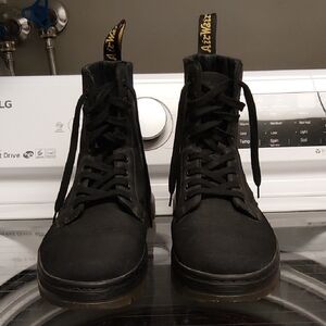 Dr. Martens Combs Black Canvas Boots
